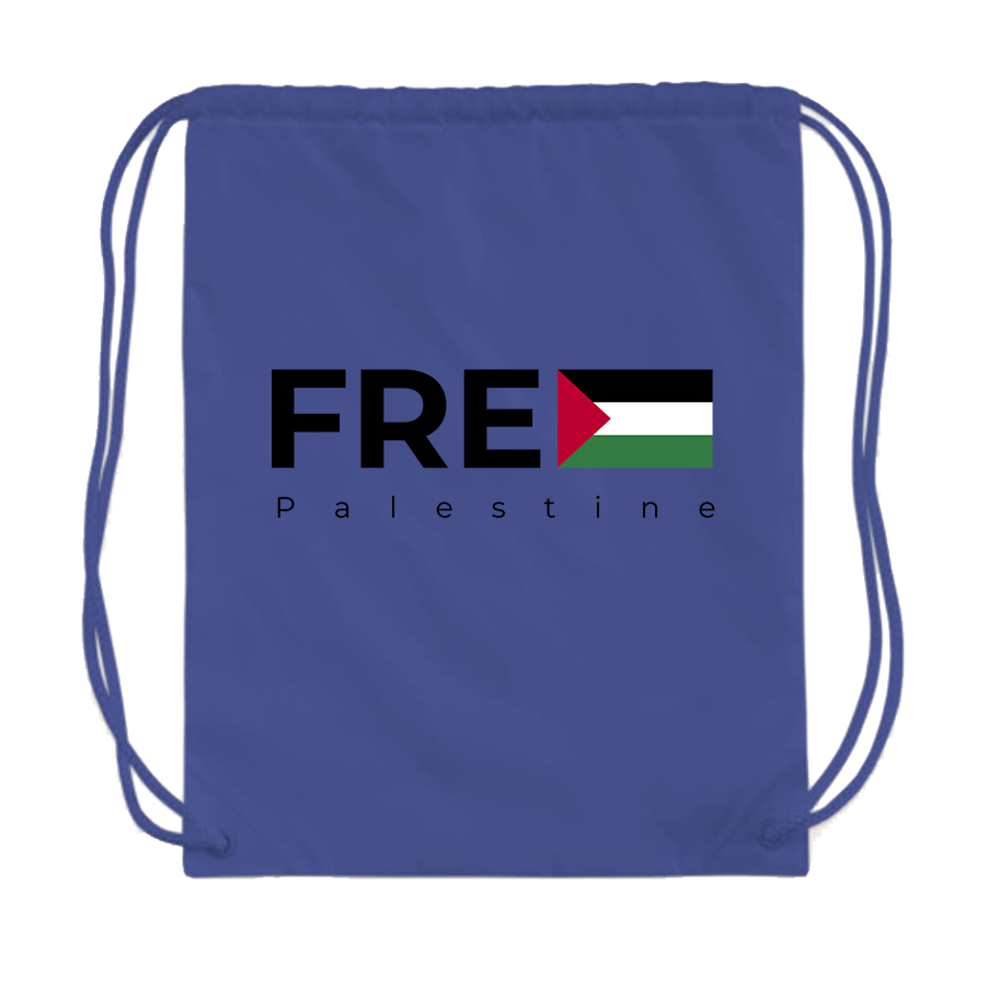 Free Palestine  Drawstring Bag