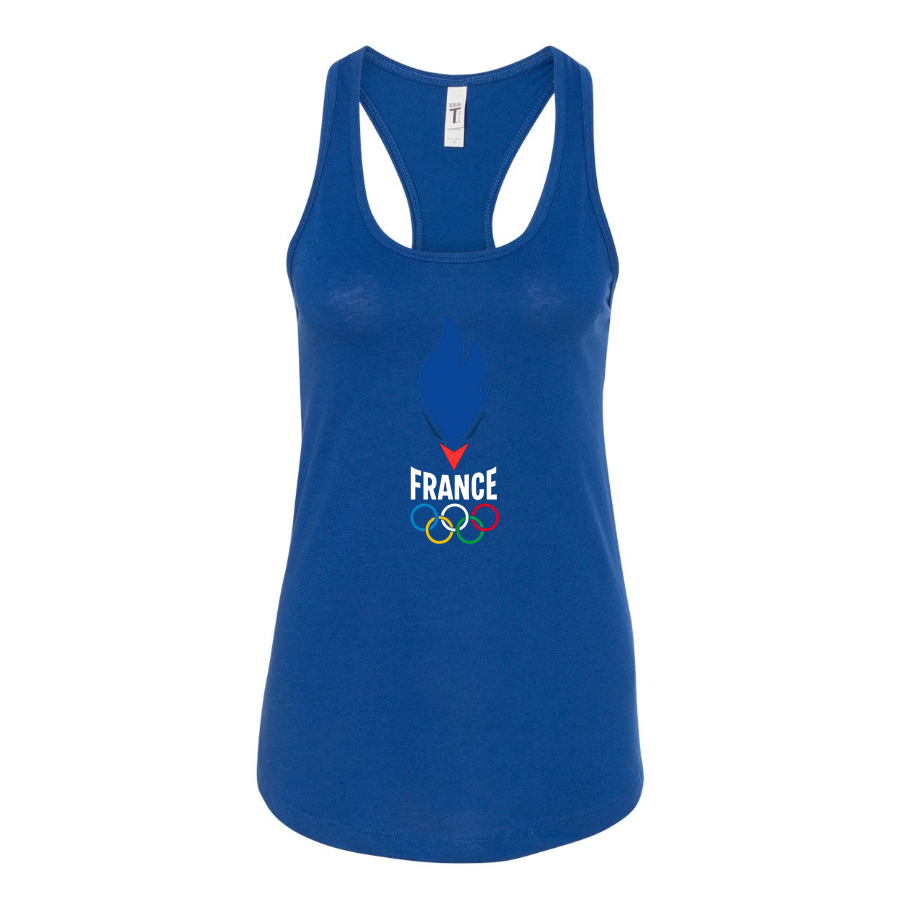 Women's France Olympia 2024 Racerback Tank Top