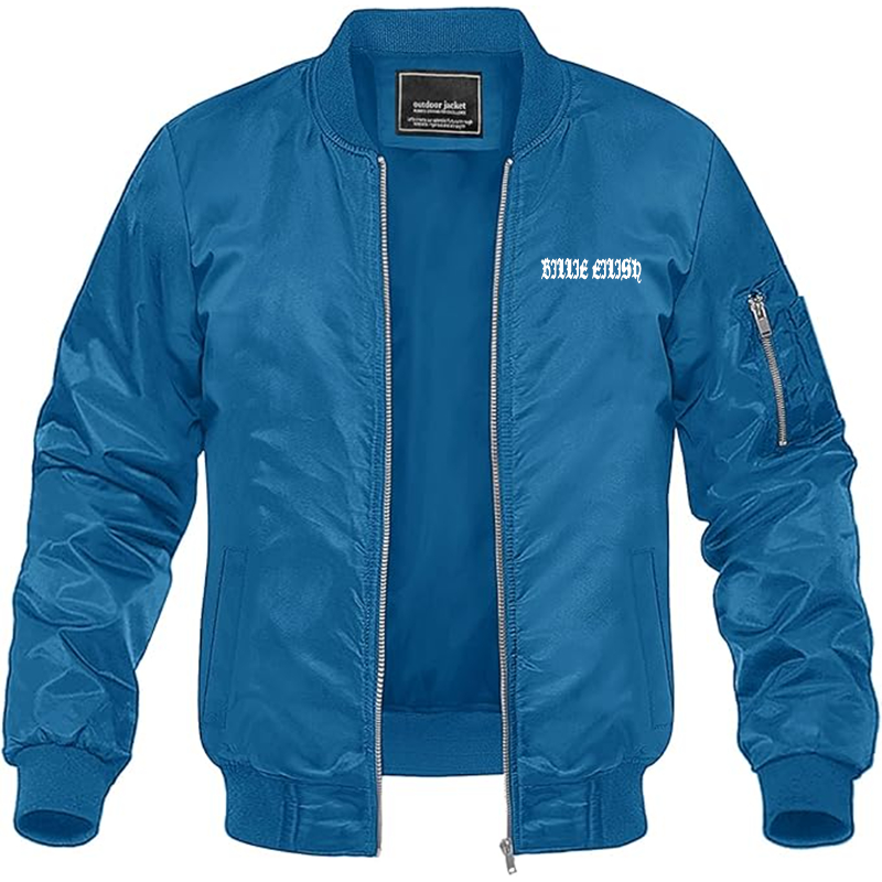 MAGNIVIT Men's Billie Eilish Lightweight Bomber Jacket Windbreaker Casual Fall Spring Outdoor Coat
