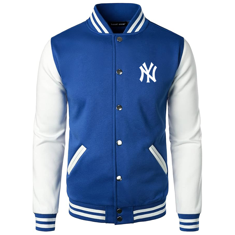 Men’s  New York NY Yankees Varsity Baseball Jacket Cotton Blend Letterman Jackets