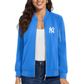 Women's New York NY Yankees  Premium Bomber Jacket with Polished Detailing and Functional Sleeve Pocket Modern Luxury Outerwear