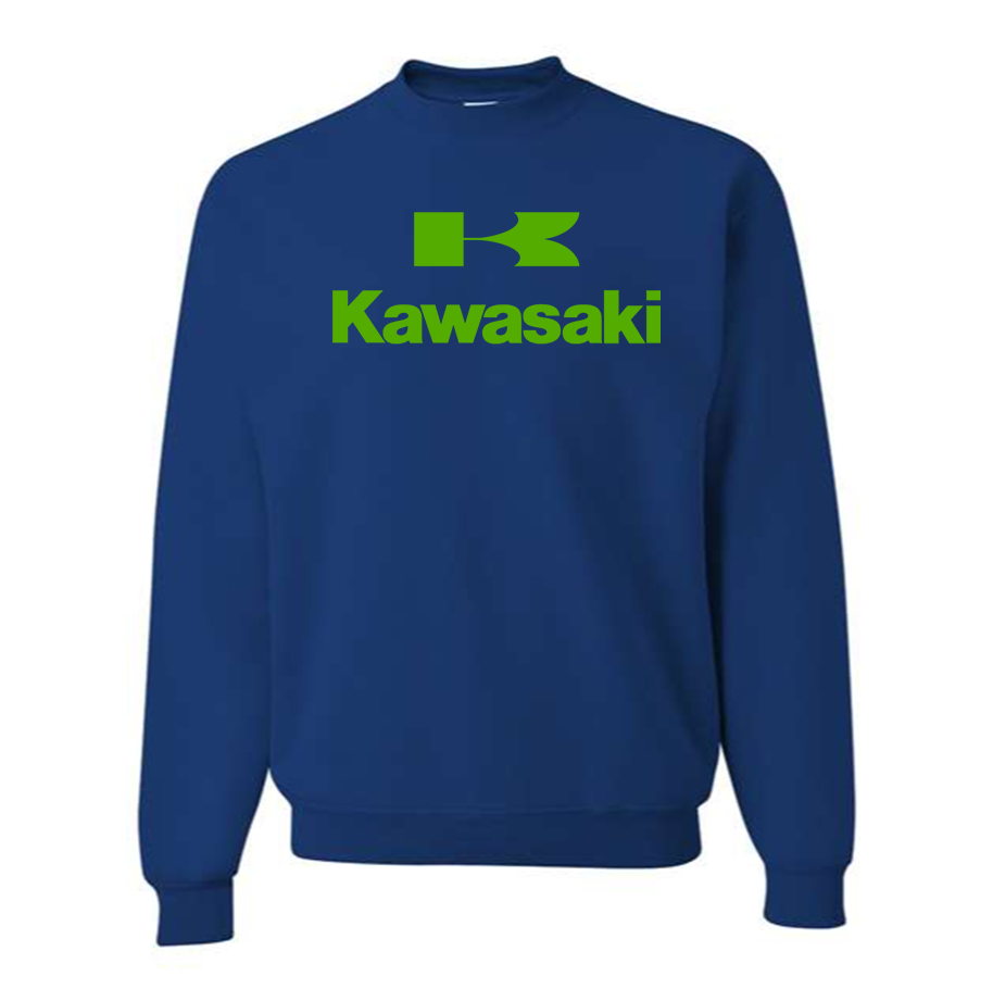 Men's Kawasaki Bike Motorcycle Crewneck Sweatshirt