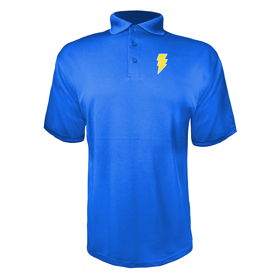 Men's Black Adam Polyester Polos