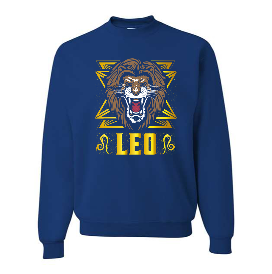 Men's Leo Zodiac Sign Crewneck Sweatshirt