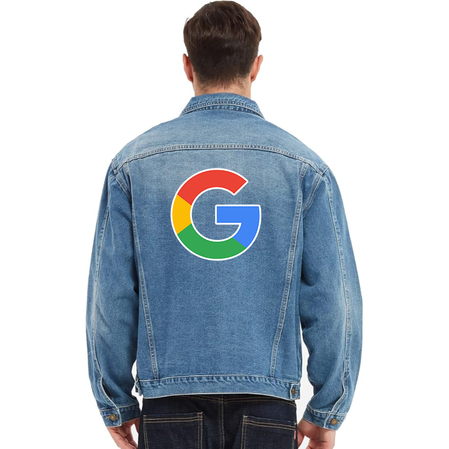 Men's Google Vintage Distressed Denim Jacket Stylish Casual Jean Outerwear