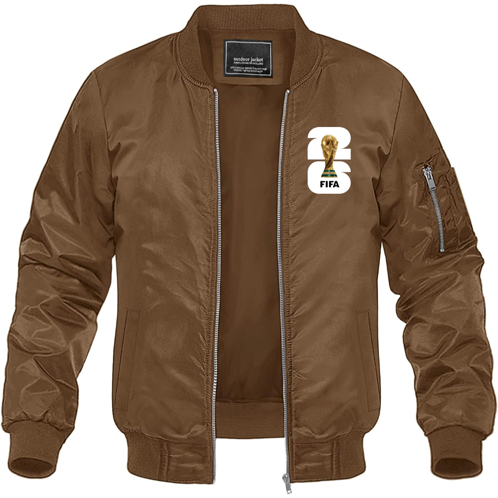 Men's Fifa World Cup 2026 Lightweight Bomber Jacket Windbreaker Softshell Varsity Jacket Coat