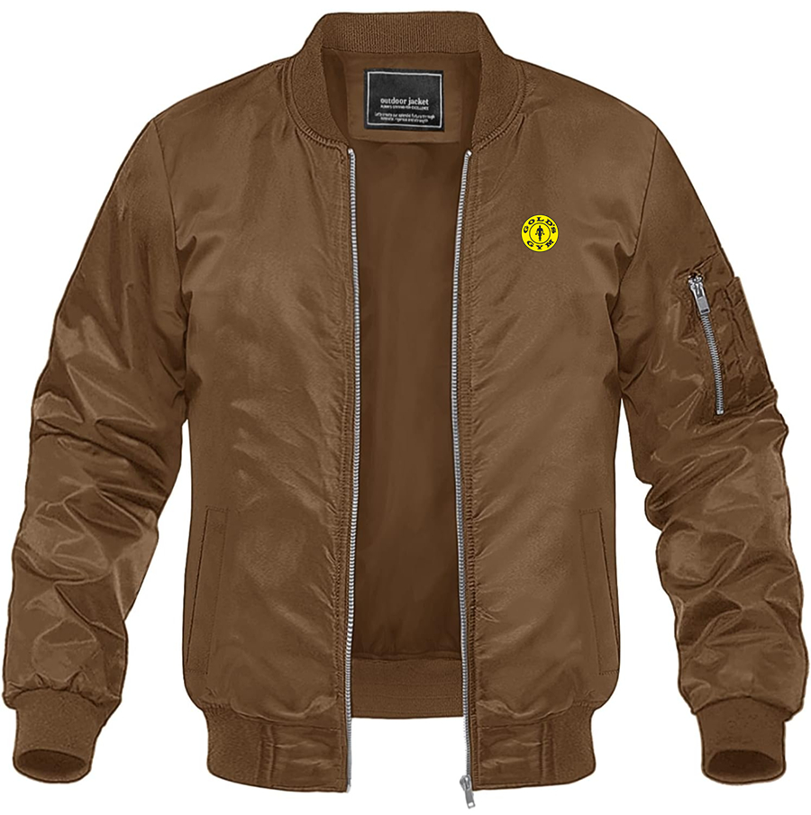 Men's Gold's Gym Lightweight Bomber Jacket Windbreaker Softshell Varsity Jacket