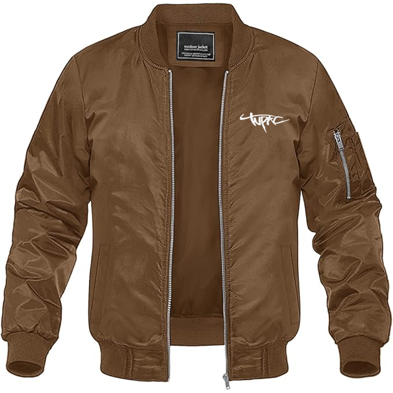 MAGNIVIT Men's Tupac Lightweight Bomber Jacket Windbreaker Casual Fall Spring Outdoor Coat