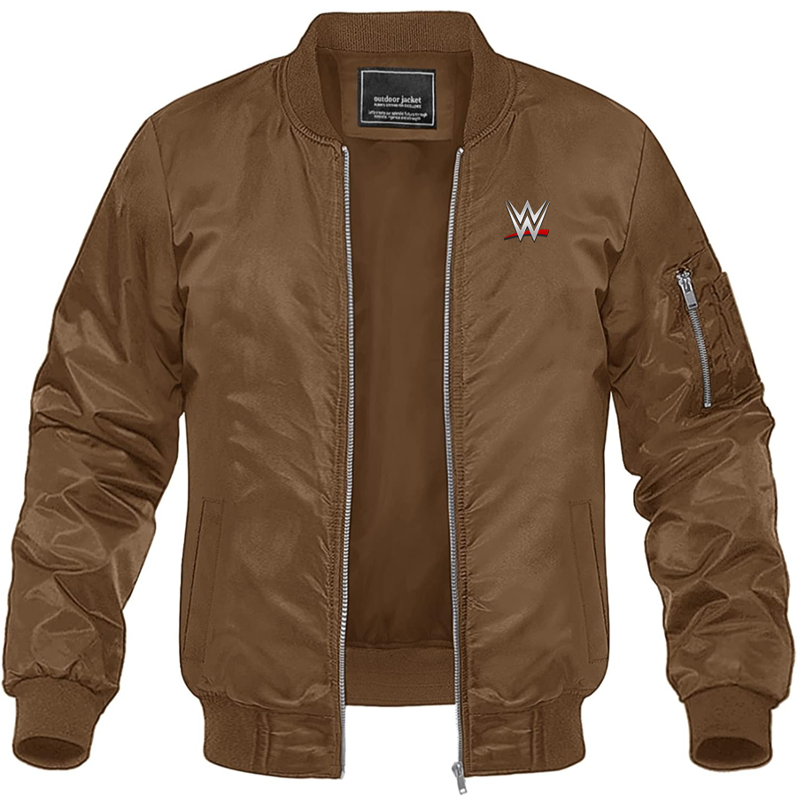 Men's WWE Wrestling Lightweight Bomber Jacket Windbreaker Softshell Varsity Jacket