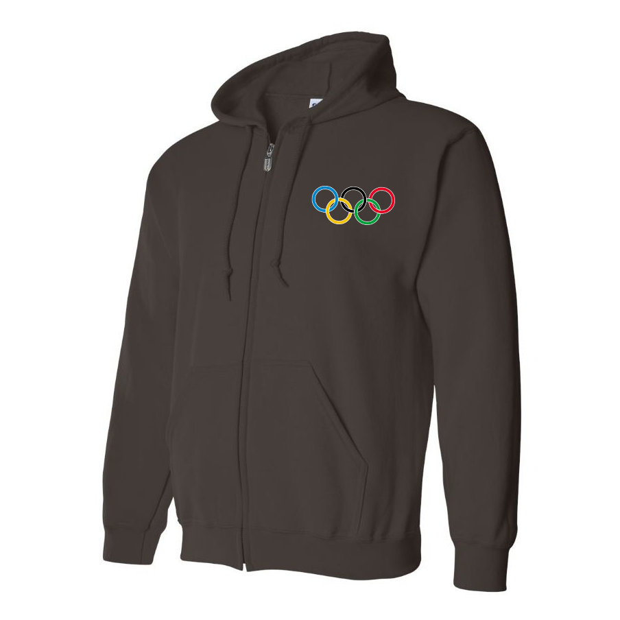 Men's Olympics Rings Zipper Hoodie