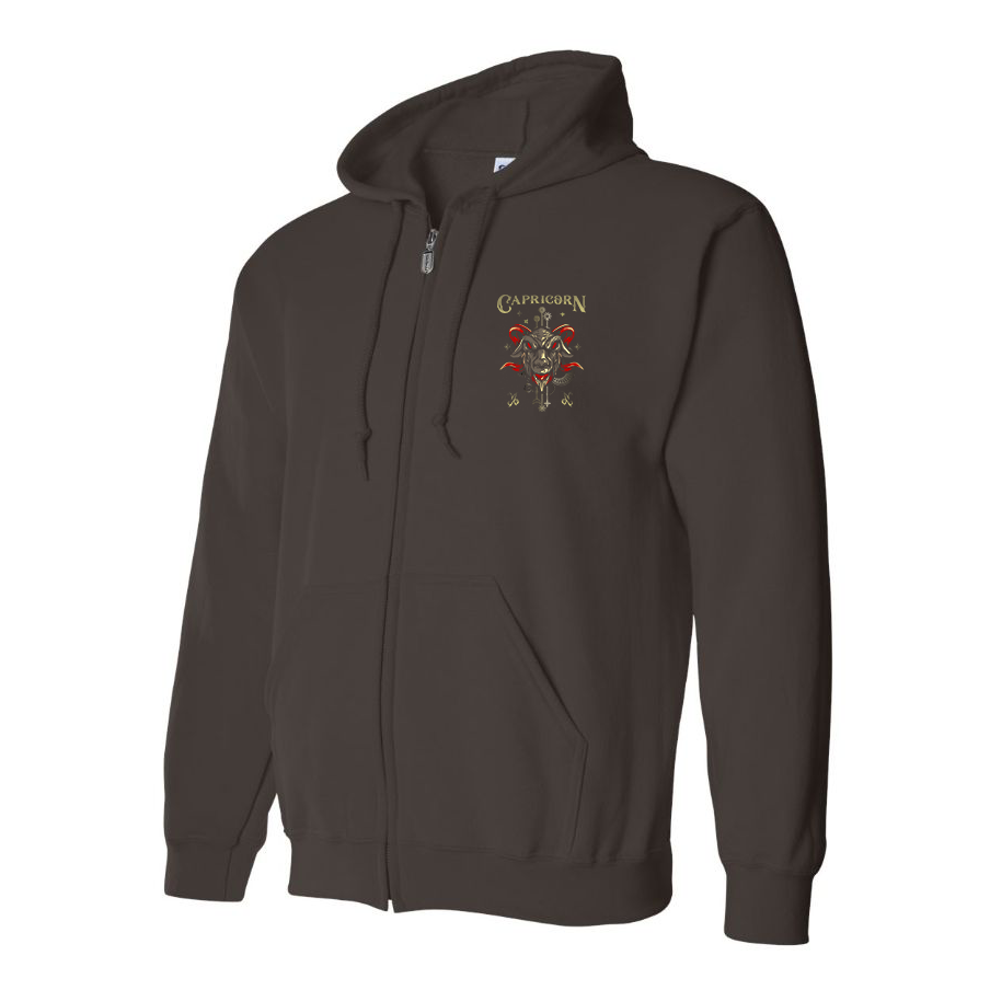 Men's Capricorn Zodiac Zipper Hoodie