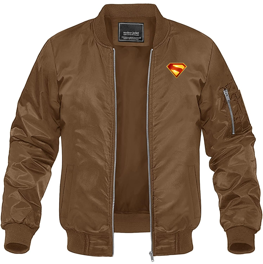 Men's Superman 2025 Lightweight Bomber Jacket Windbreaker Softshell Varsity Jacket