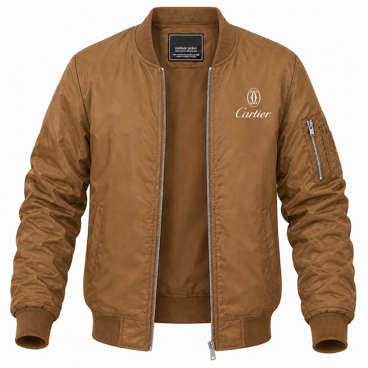 Men's Cartier Lightweight Bomber Jacket Windbreaker Softshell Varsity Jacket Coat