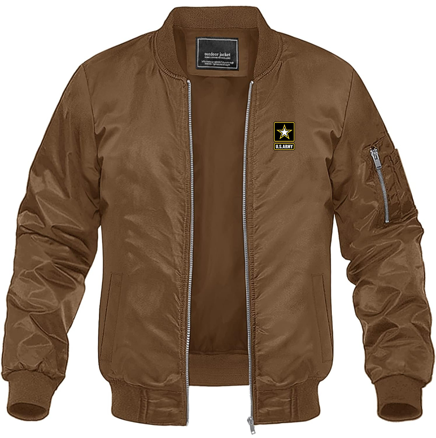 Men's U.S. ARMY Lightweight Bomber Jacket Windbreaker Softshell Varsity Jacket