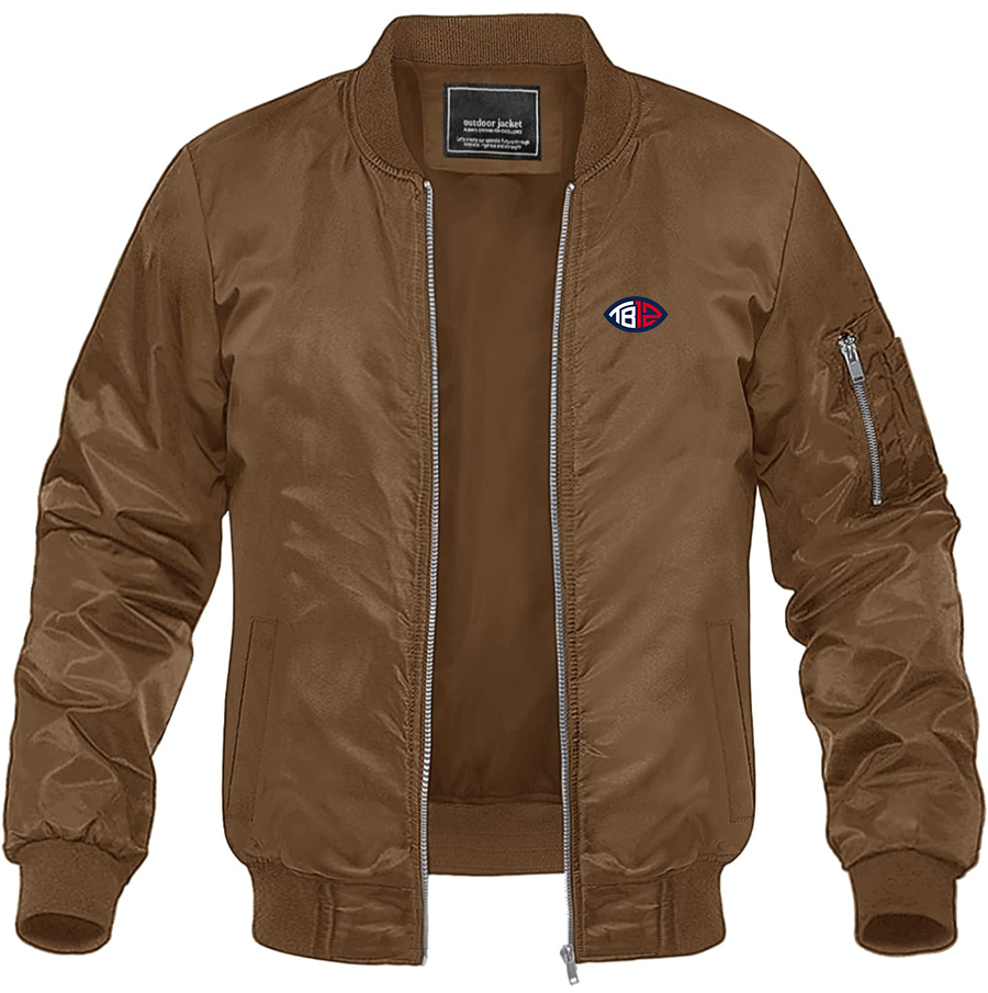 Men's Tom Brady 12 Lightweight Bomber Jacket Windbreaker Softshell Varsity Jacket