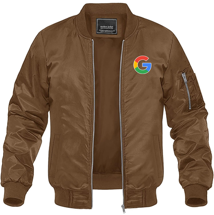 Men's Google Lightweight Bomber Jacket Windbreaker Softshell Varsity Jacket