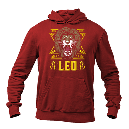 Men's Leo Zodiac Sign Pullover Hoodie