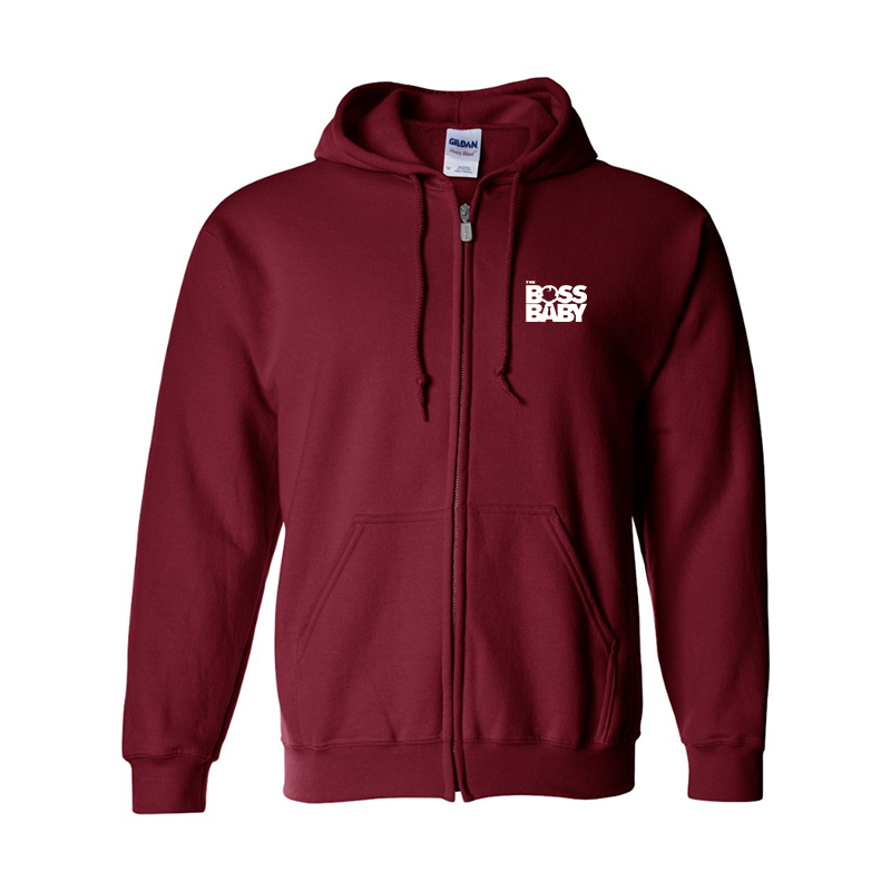 Men's Boss Baby  Gildan Heavy Blend Full-Zip Hooded Sweatshirt
