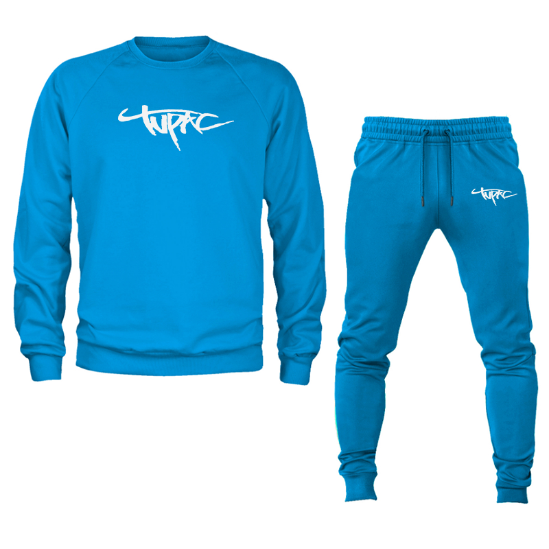 Men's Tupac Crewneck Sweatshirt Joggers Set