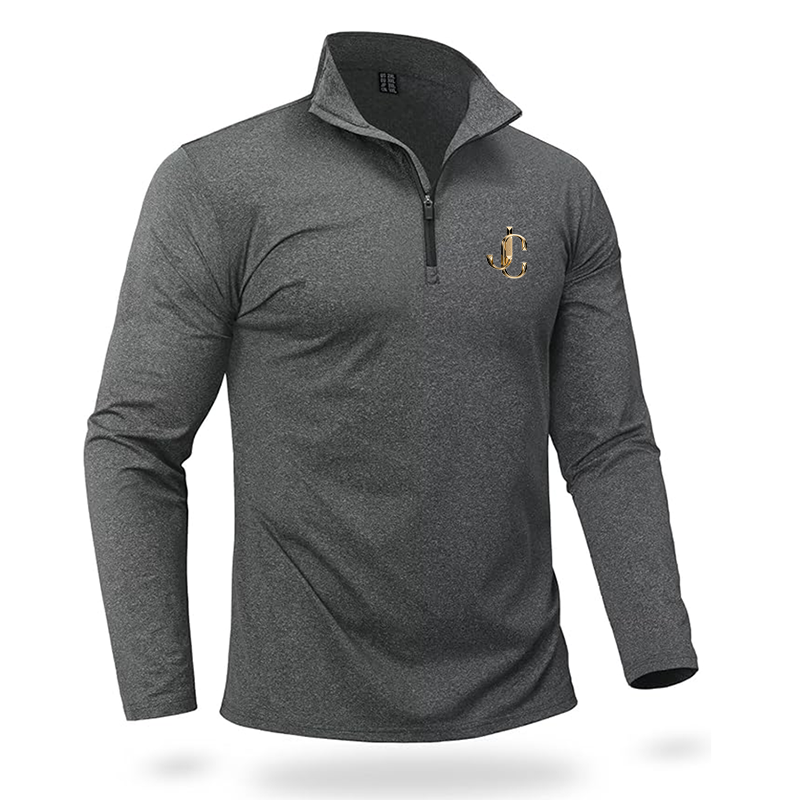 Men's Jimmy Choo Quarter Zip Pullover Premium Fleece Lined Heather Long Sleeve Golf Shirts Midweight 1/4 Half Zip Sweatshirts