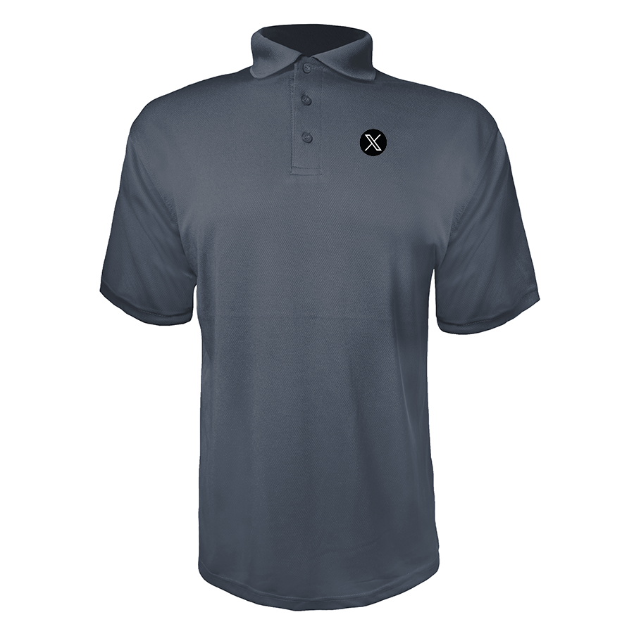 Men's Twitter X Polyester Polos