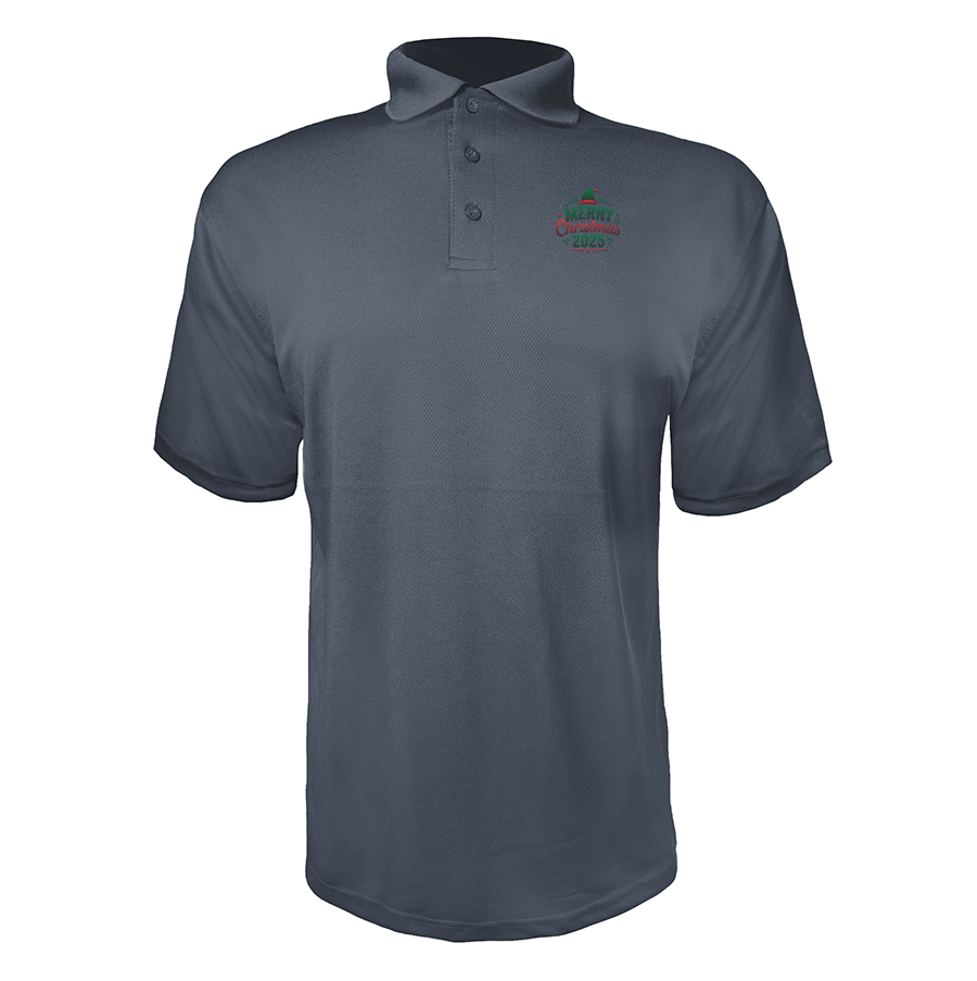 Men's Merry Christmas 2025 Polyester Polos