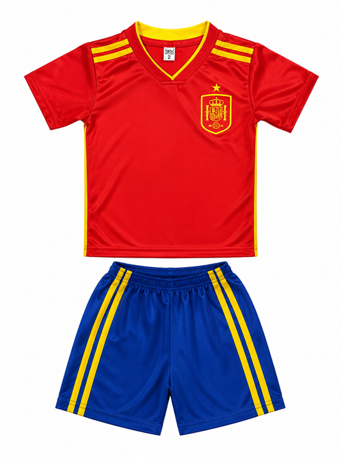 Kid’s Spain Soccer Jersey Set
