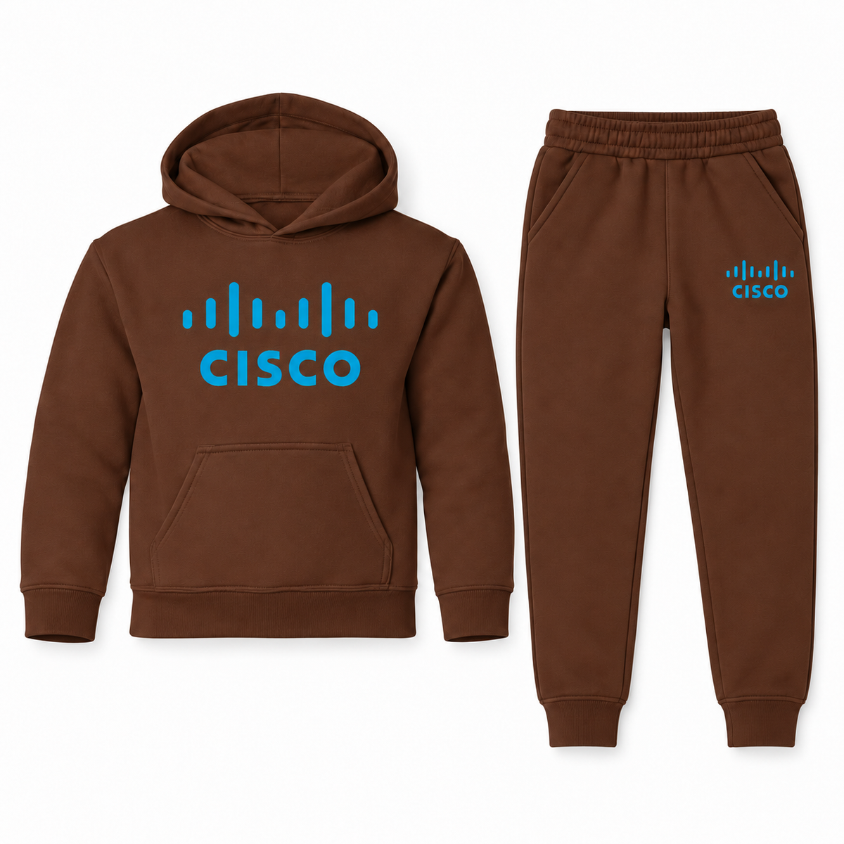 Youth Cisco Hoodie and Joggers Set — Brown