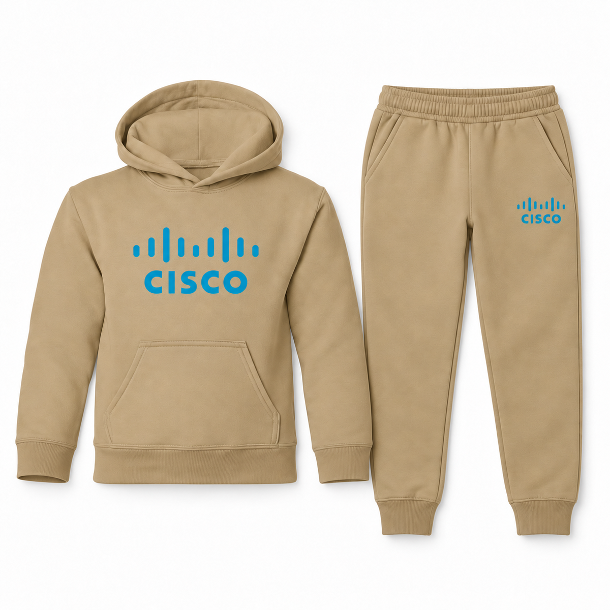 Youth Cisco Hoodie and Joggers Set — Khaki