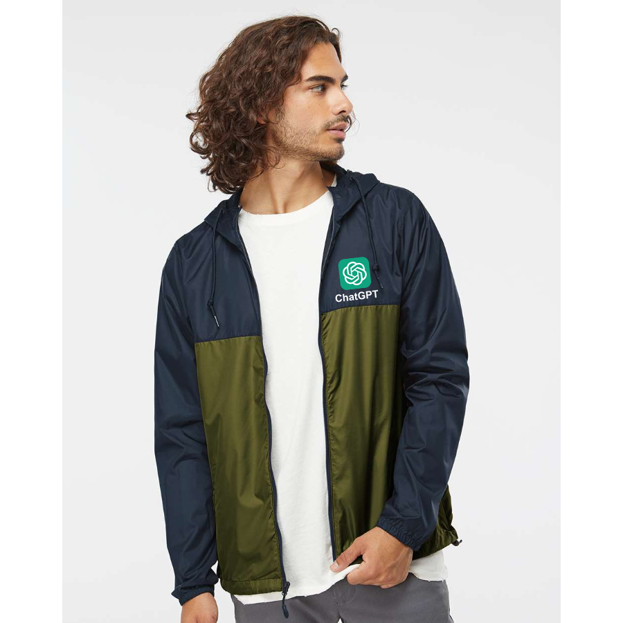 Men's ChatGPT Independent Trading Co Lightweight Windbreaker Full-Zip Jacket