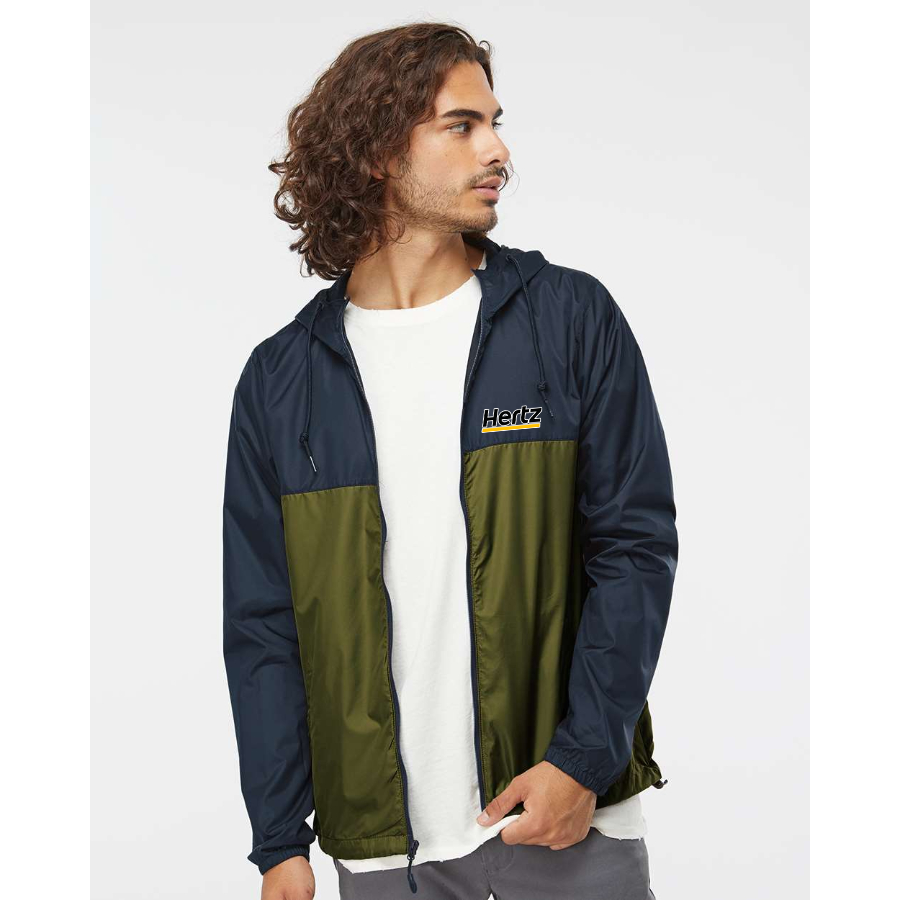 Men's Hertz Independent Trading Co Lightweight Windbreaker Full-Zip Jacket