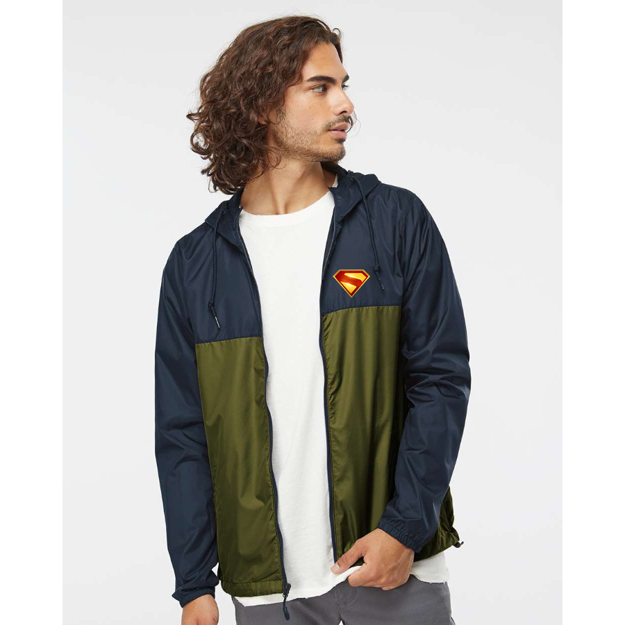Men's Superman 2025 Independent Trading Co Lightweight Windbreaker Full-Zip Jacket