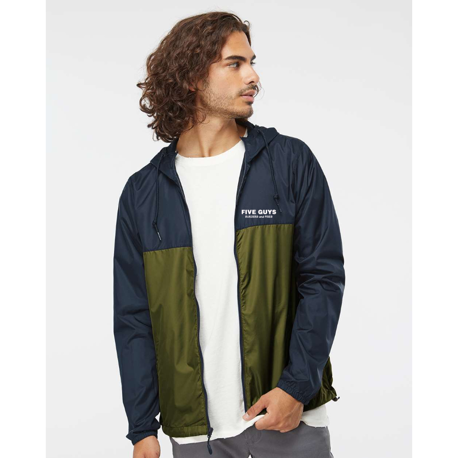 Men's Five Guys  Independent Trading Co Lightweight Windbreaker Full-Zip Jacket