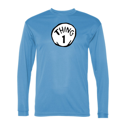 Men's Dr. Suess Thing 1 Polyester Long Sleeve T-Shirt