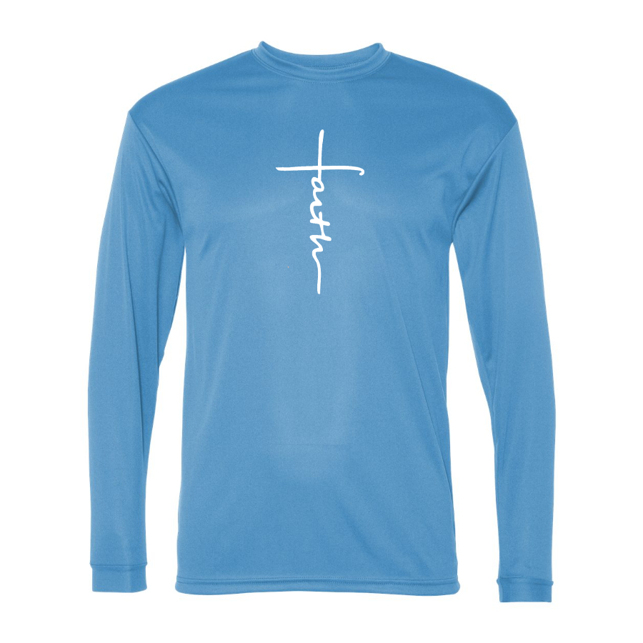 Men's Faith Polyester Long Sleeve T-Shirt