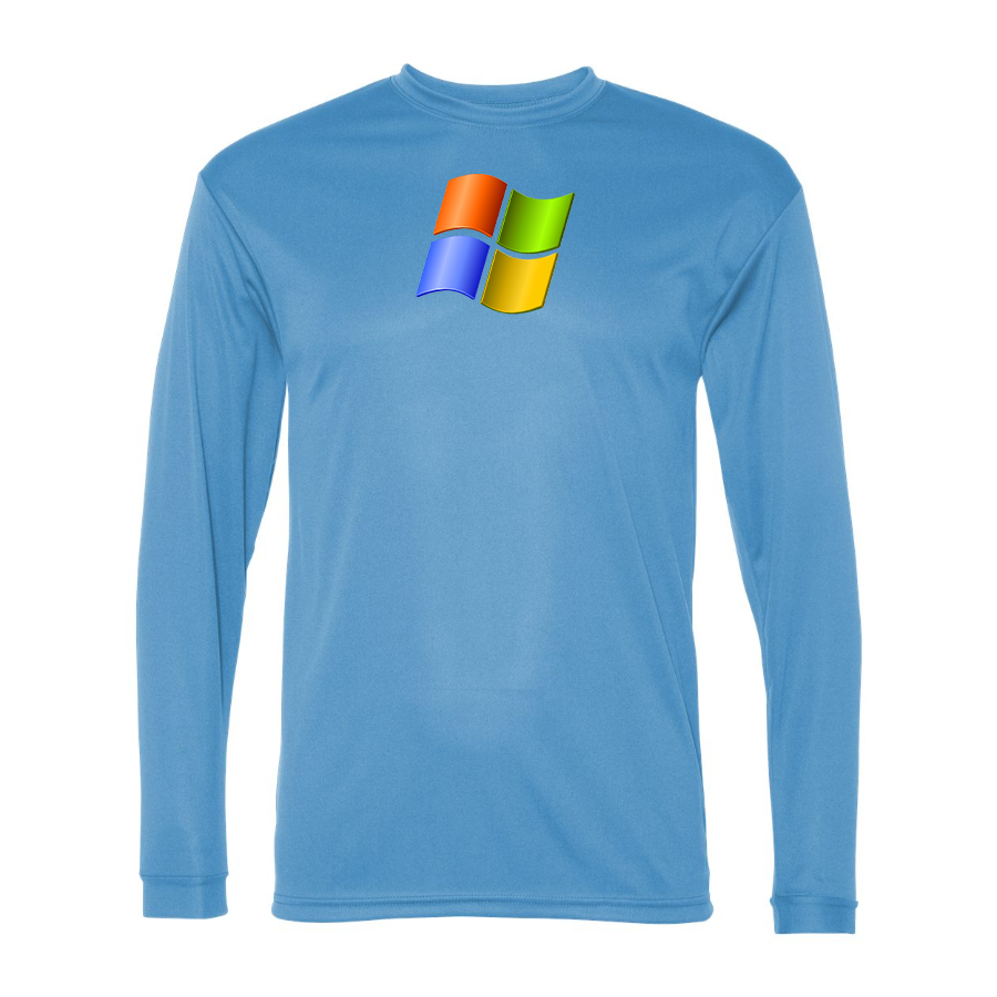 Men's Microsoft Polyester Long Sleeve T-Shirt