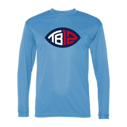 Men's Tom Brady 12 Polyester Long Sleeve T-Shirt