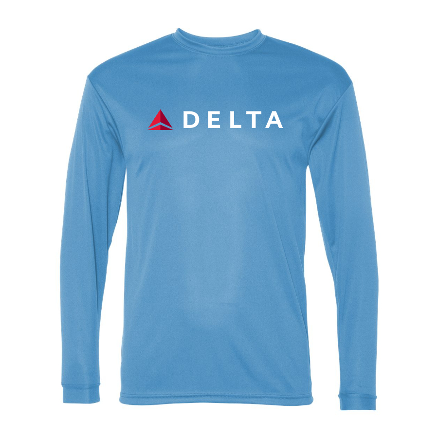 Men's Delta Airlines Polyester Long Sleeve T-Shirt