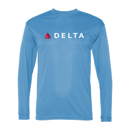 Men's Delta Airlines Polyester Long Sleeve T-Shirt