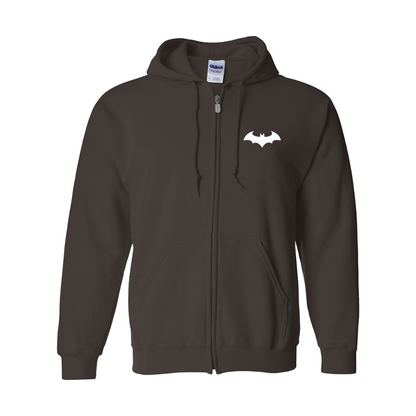 Men's Batman Gildan Heavy Blend Full-Zip Hooded Sweatshirt