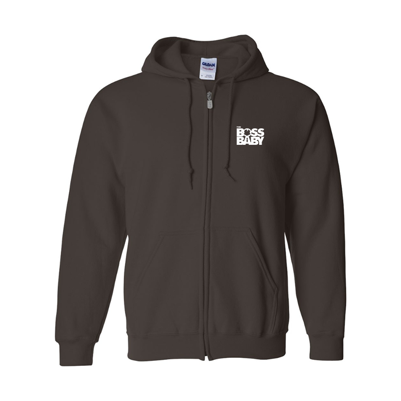 Men's Boss Baby  Gildan Heavy Blend Full-Zip Hooded Sweatshirt
