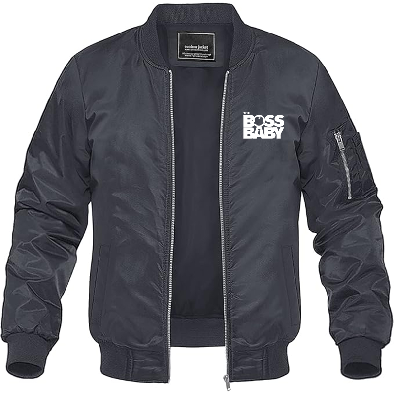 MAGNIVIT Men's Boss Baby  Lightweight Bomber Jacket Windbreaker Casual Fall Spring Outdoor Coat
