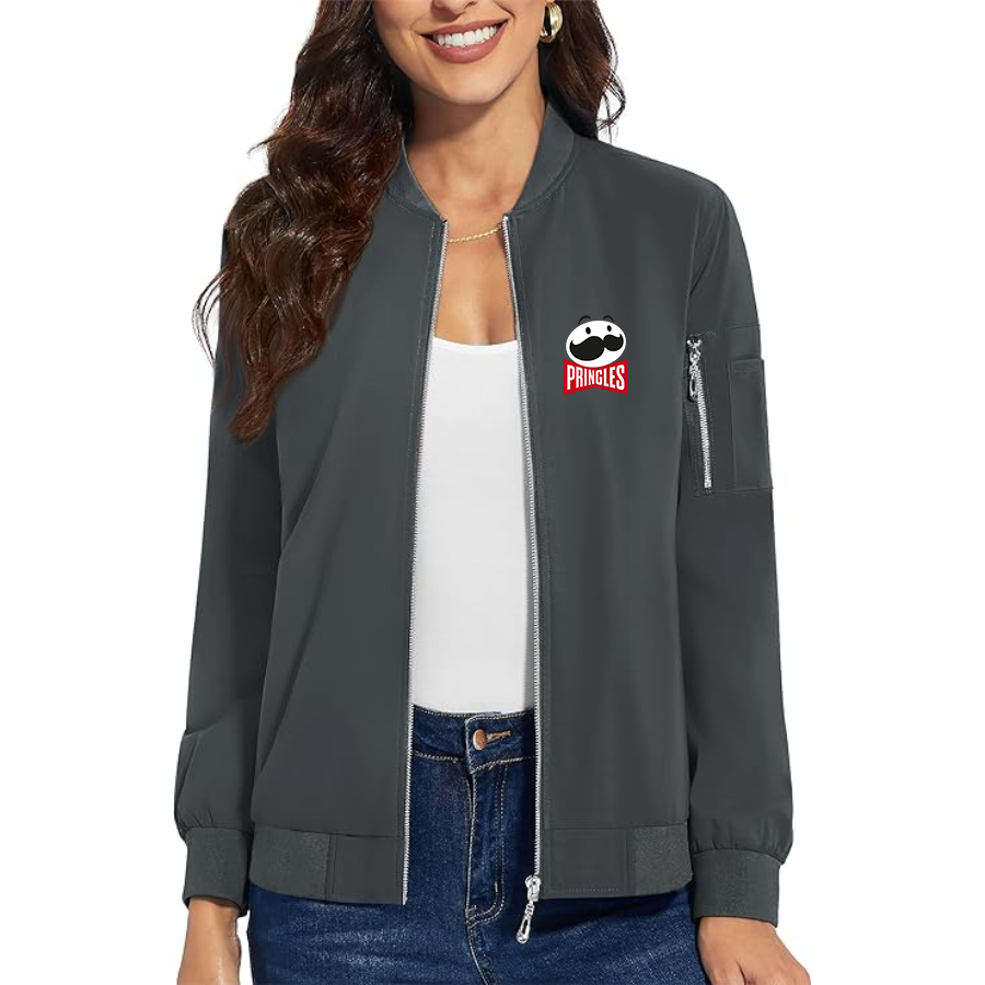 Women's Pringles Premium Bomber Jacket with Polished Detailing and Functional Sleeve Pocket Modern Luxury Outerwear)