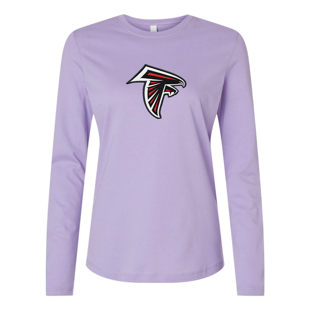 Women’s Atlanta Falcons Embroidered BELLA CANVAS Jersey Long Sleeve Tee