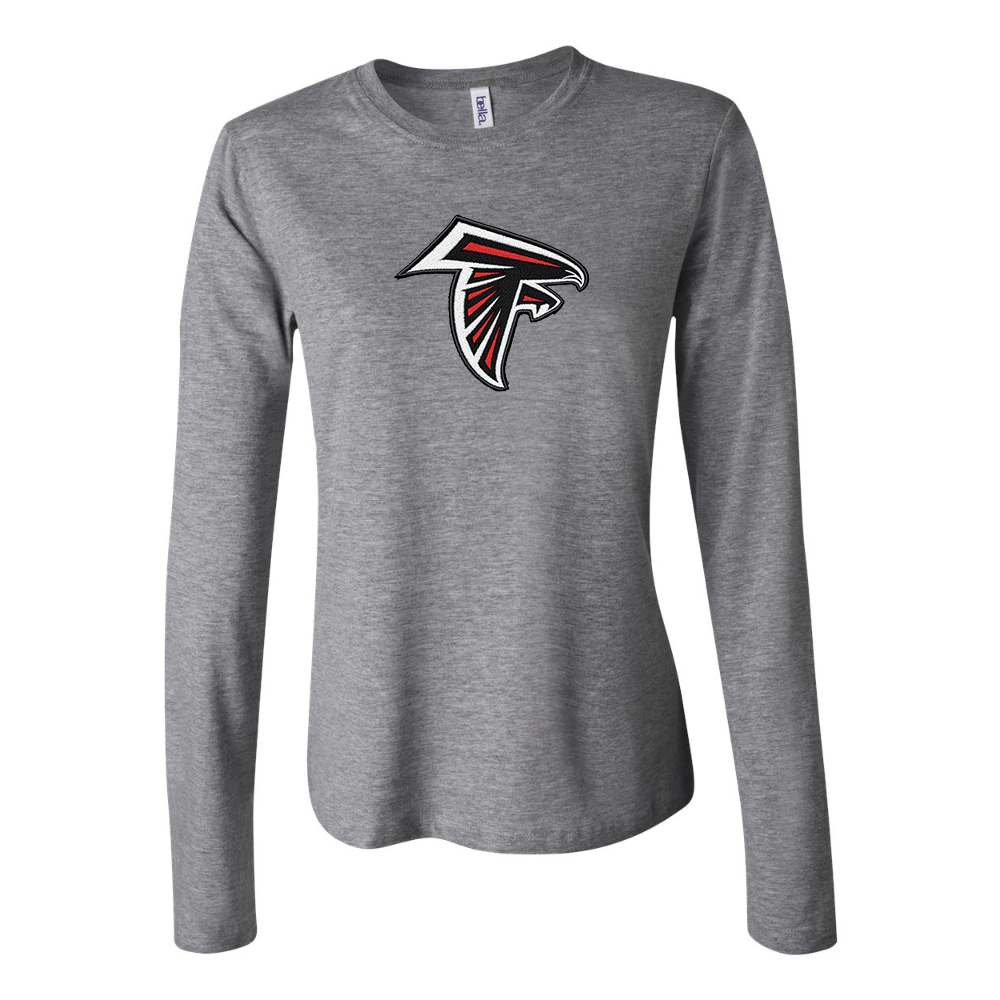 Women’s Atlanta Falcons Embroidered BELLA CANVAS Jersey Long Sleeve Tee