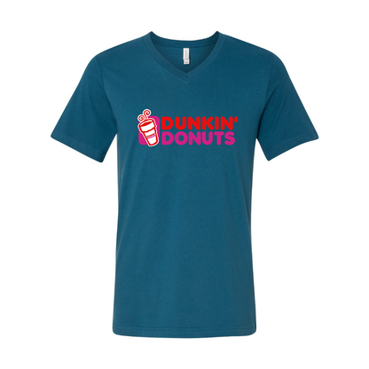 Men's Dunkin Donuts BELLA  CANVAS  Jersey V-Neck Tee