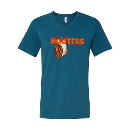 Men's Hooters BELLA  CANVAS  Jersey V-Neck Tee