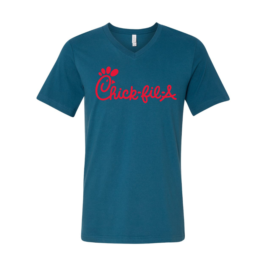 Men's Chick-fil-A BELLA  CANVAS  Jersey V-Neck Tee