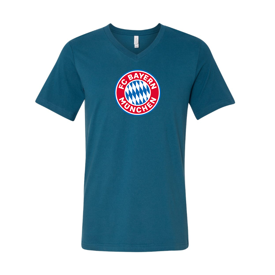 Men's  FC Bayern Munich BELLA  CANVAS  Jersey V-Neck Tee