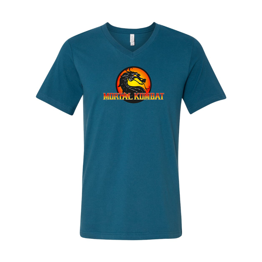 Men's Mortal Kombat BELLA  CANVAS  Jersey V-Neck Tee